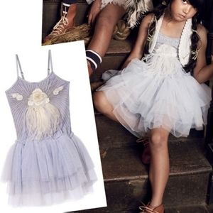TTMD heart of the ocean blue feather dress 8 9